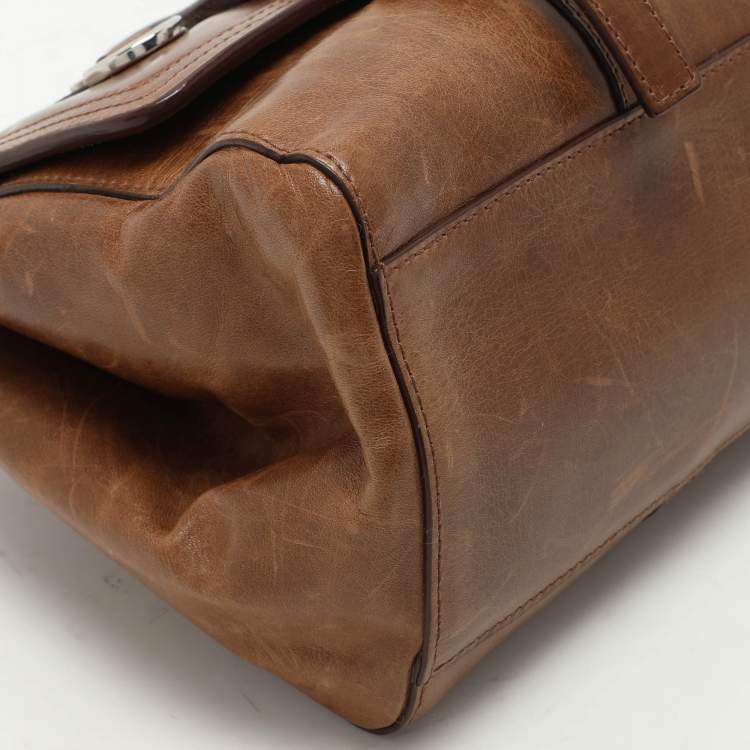 Pre Owned Givenchy Brown Leather Satchel