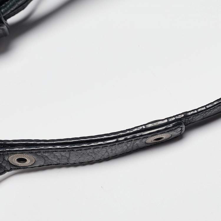 Pre Owned Givenchy Black Signature Nylon and Leather Hobo