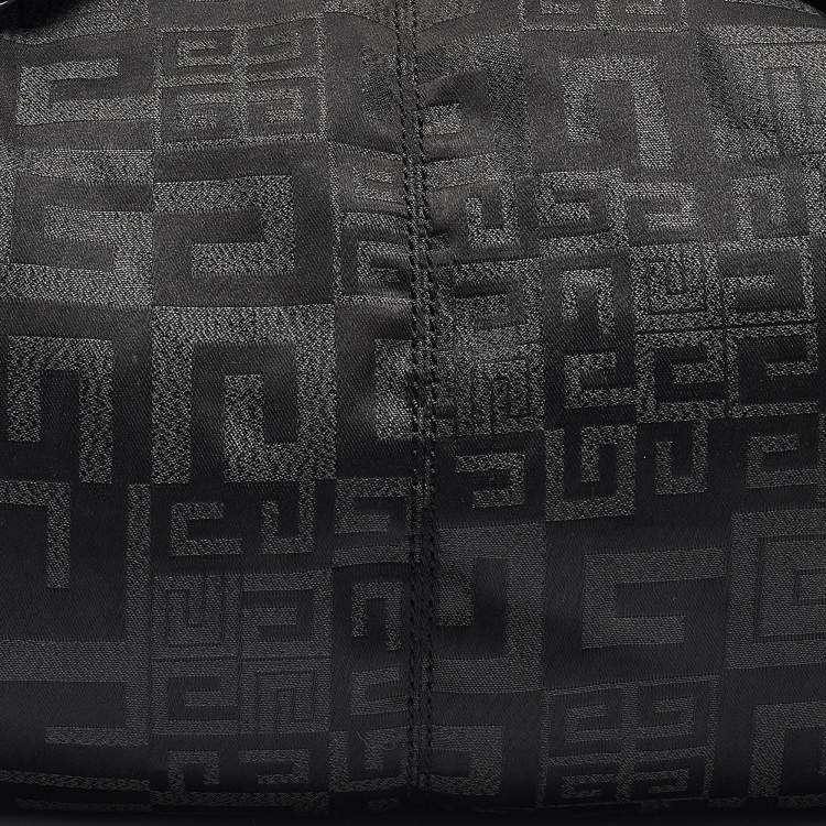 Pre Owned Givenchy Black Signature Nylon and Leather Hobo