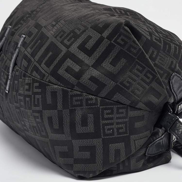 Pre Owned Givenchy Black Signature Nylon and Leather Hobo