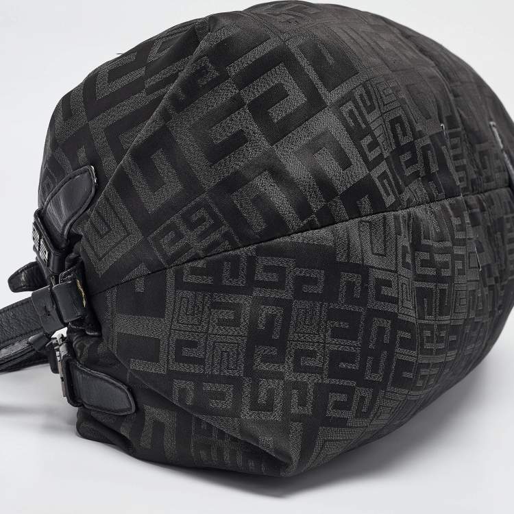 Pre Owned Givenchy Black Signature Nylon and Leather Hobo
