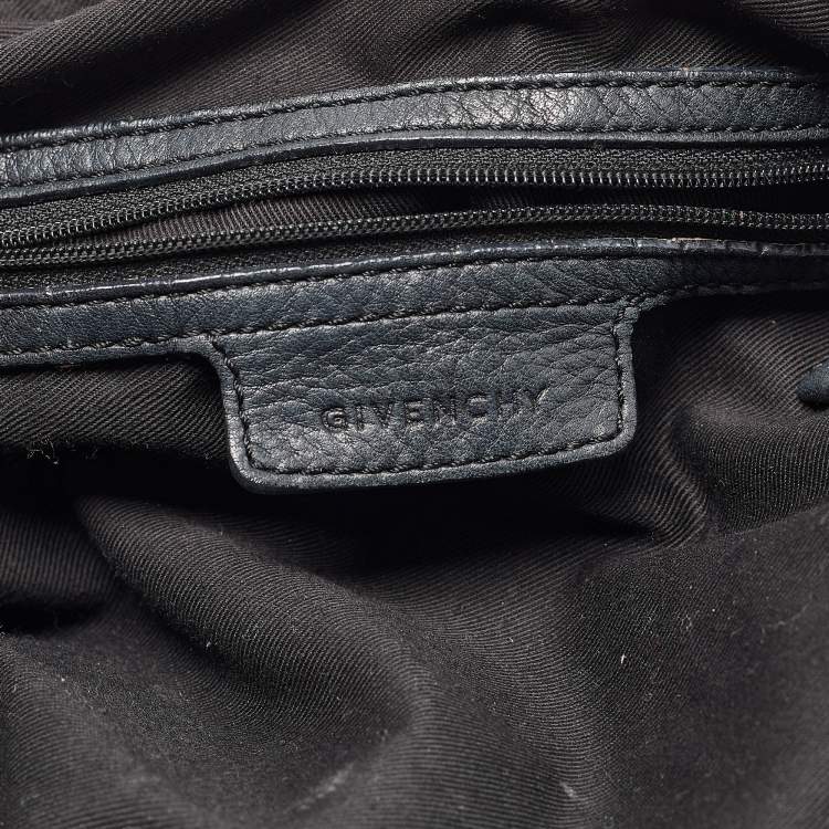 Pre Owned Givenchy Black Signature Nylon and Leather Hobo