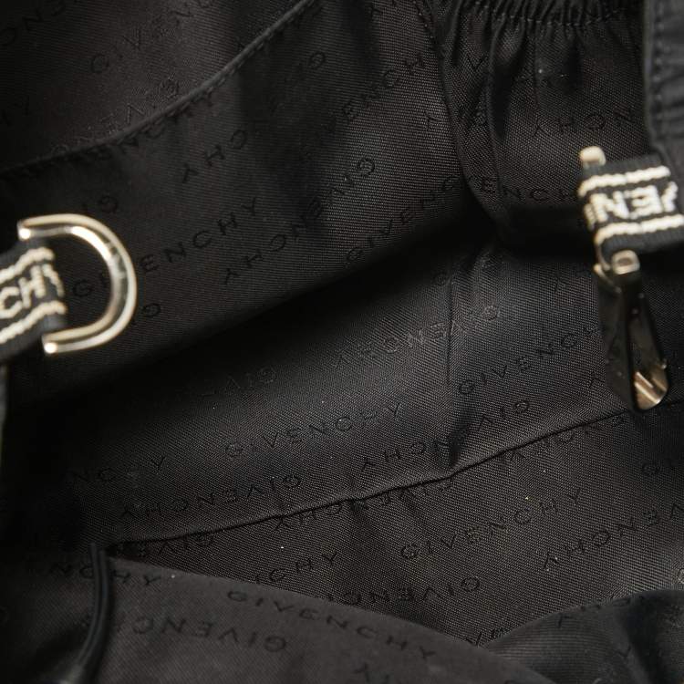 Pre Owned Givenchy Black Jacquard Nylon Satchel