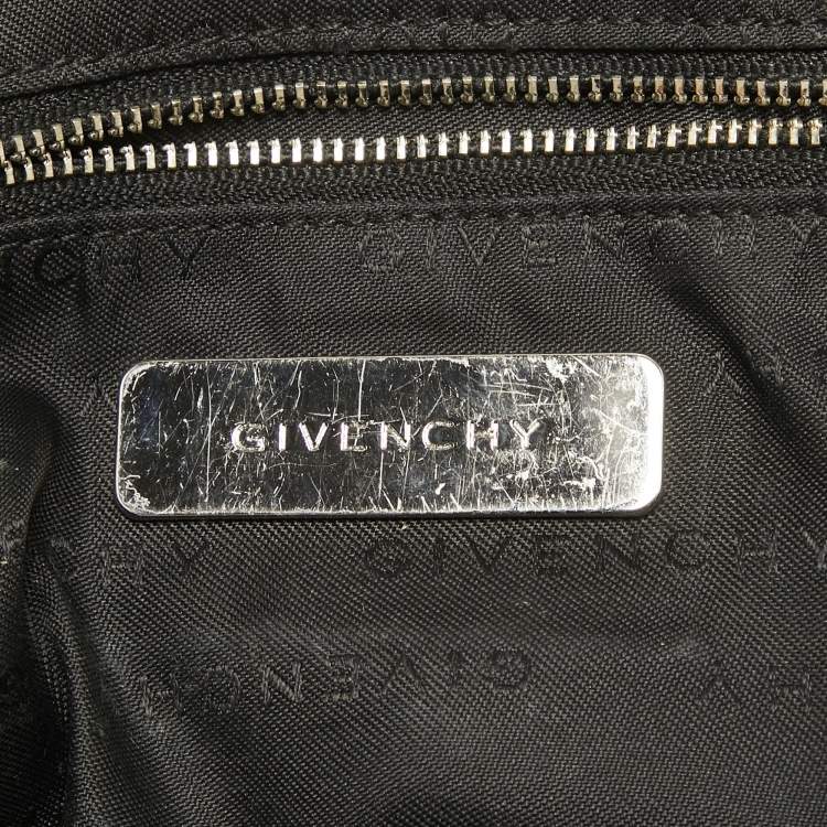Pre Owned Givenchy Black Jacquard Nylon Satchel