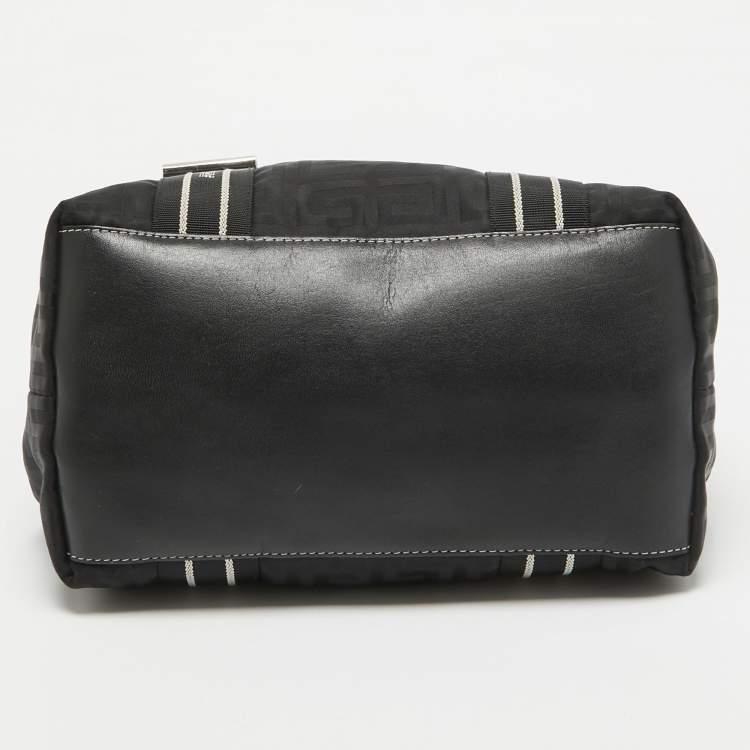 Pre Owned Givenchy Black Jacquard Nylon Satchel