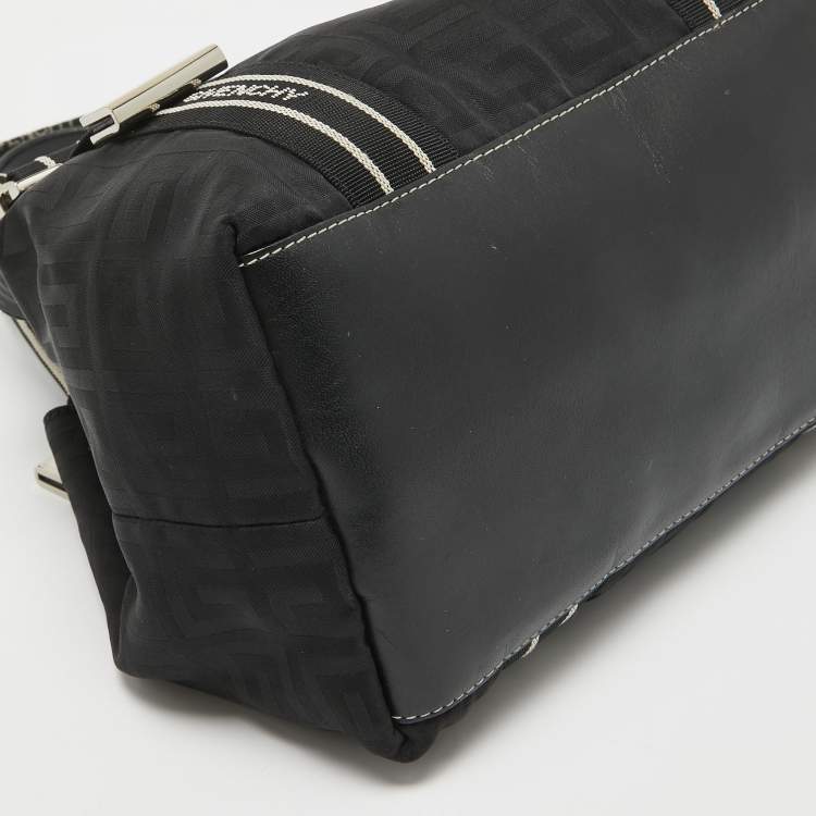 Pre Owned Givenchy Black Jacquard Nylon Satchel