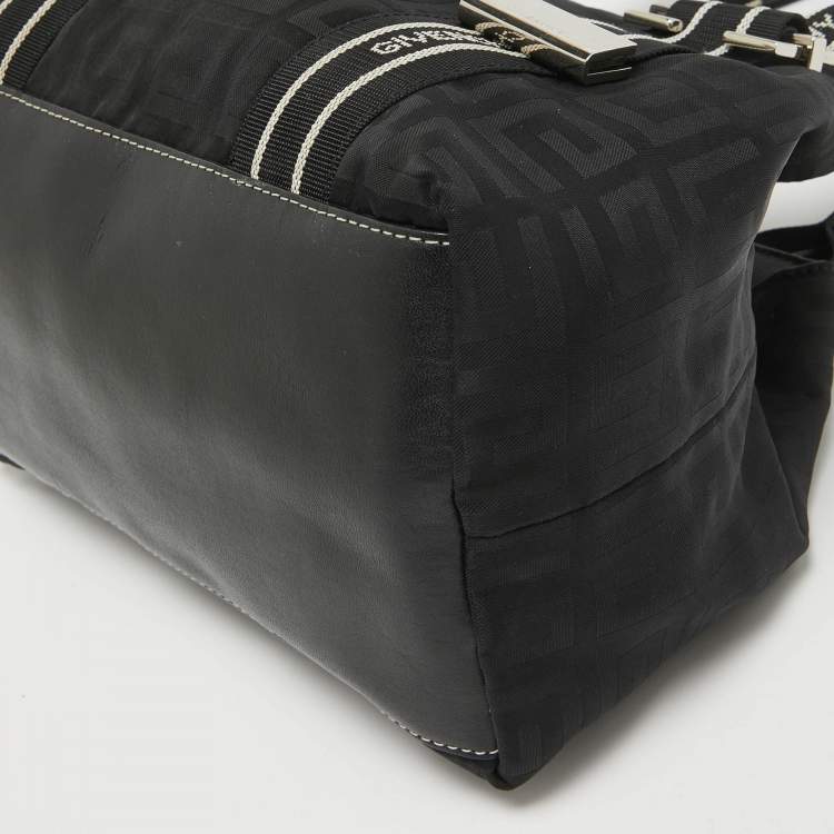 Pre Owned Givenchy Black Jacquard Nylon Satchel