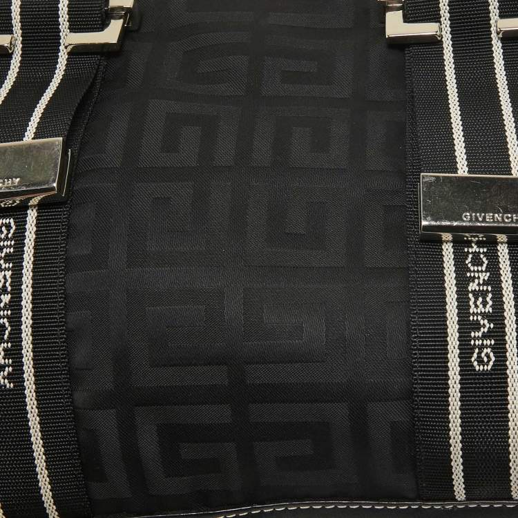 Pre Owned Givenchy Black Jacquard Nylon Satchel