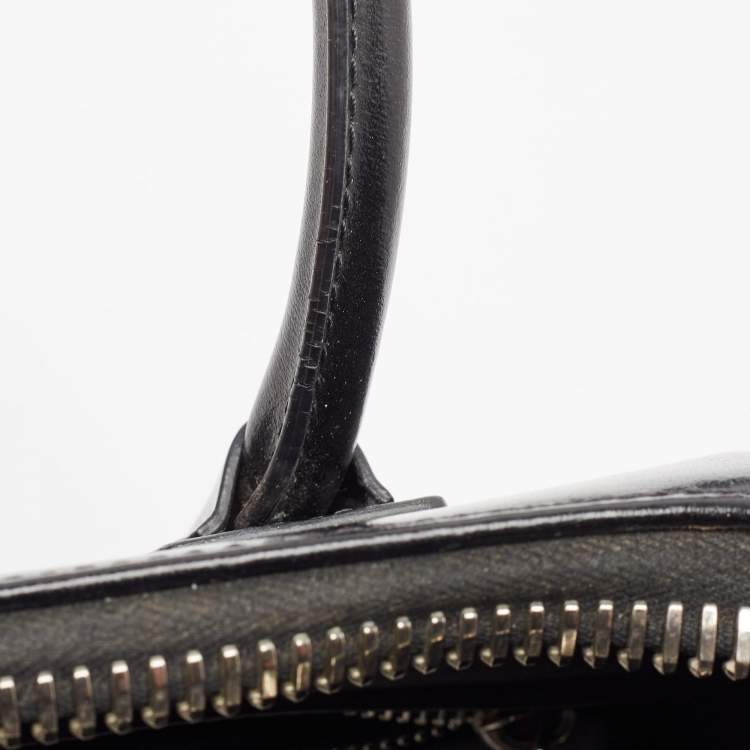 Pre Owned Givenchy Black Glossy Leather Small Antigona Satchel