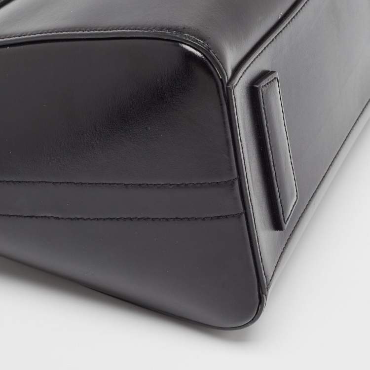 Pre Owned Givenchy Black Glossy Leather Small Antigona Satchel