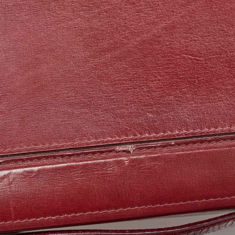 Pre Owned Givenchy Burgundy Leather Medium Pandora Box Bag