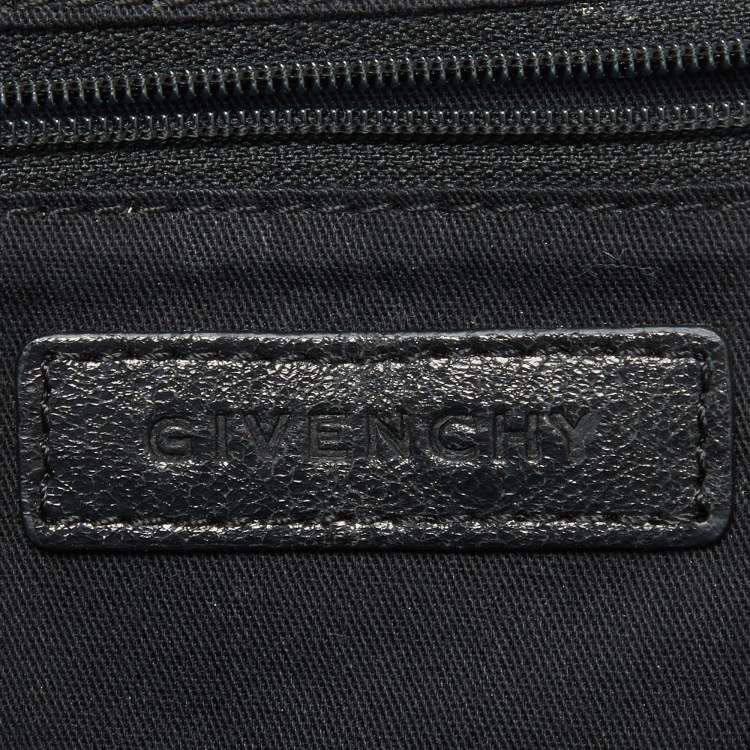Pre Owned Givenchy Black Leather Chain-Link Accent Clutch