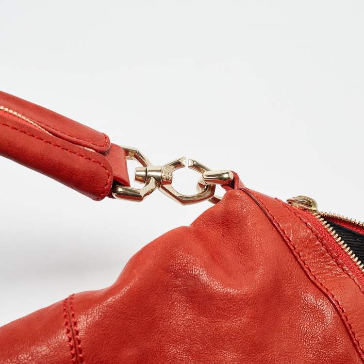 Pre Owned Givenchy Red Leather Medium Nightingale Bag