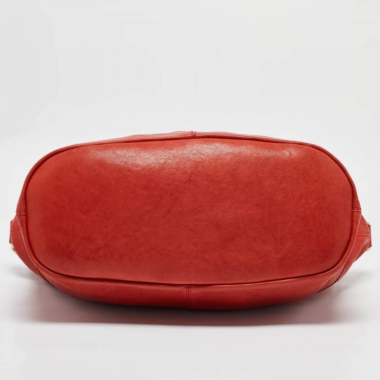 Pre Owned Givenchy Red Leather Medium Nightingale Bag