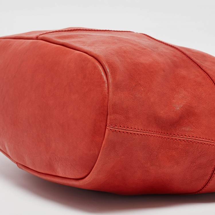 Pre Owned Givenchy Red Leather Medium Nightingale Bag