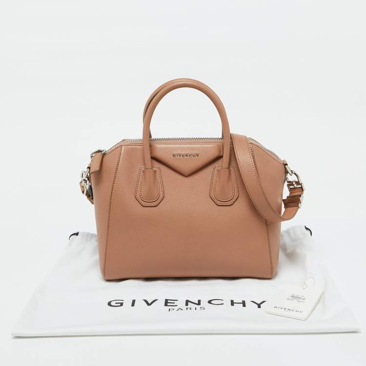 Pre Owned Givenchy Beige Leather Small Antigona Satchel