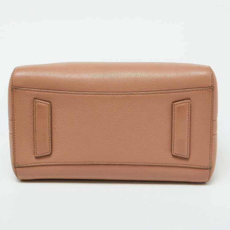 Pre Owned Givenchy Beige Leather Small Antigona Satchel