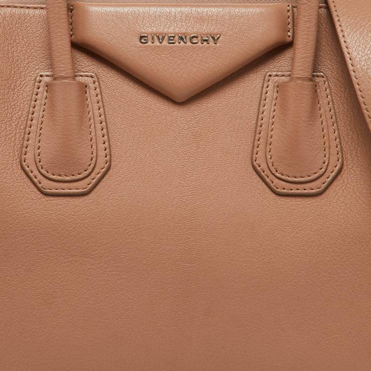 Pre Owned Givenchy Beige Leather Small Antigona Satchel