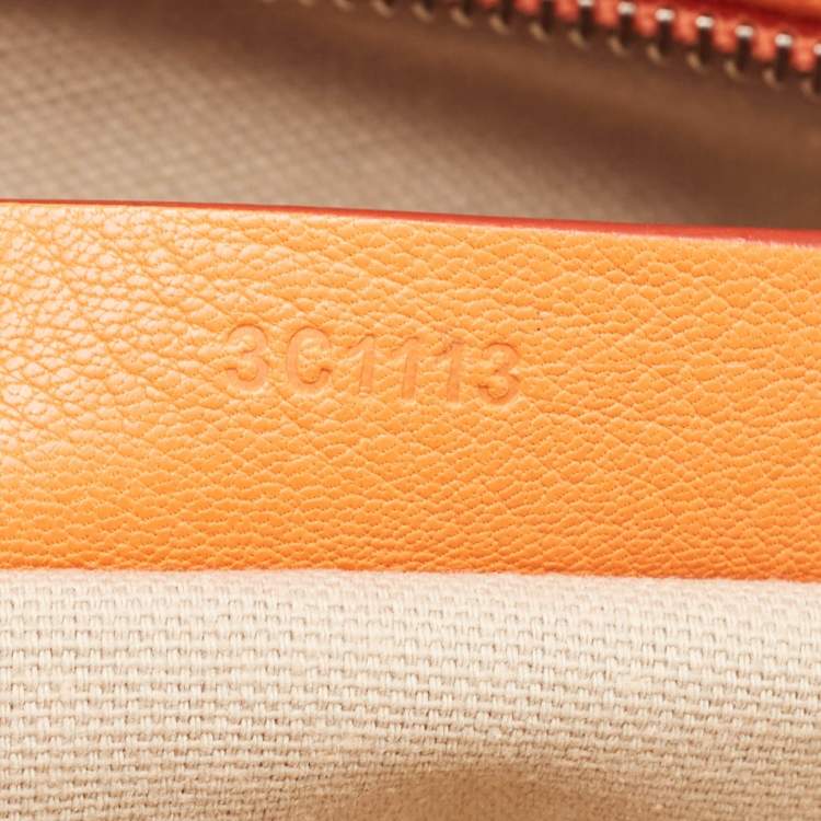 Pre Owned Givenchy Orange Leather Medium Antigona Satchel