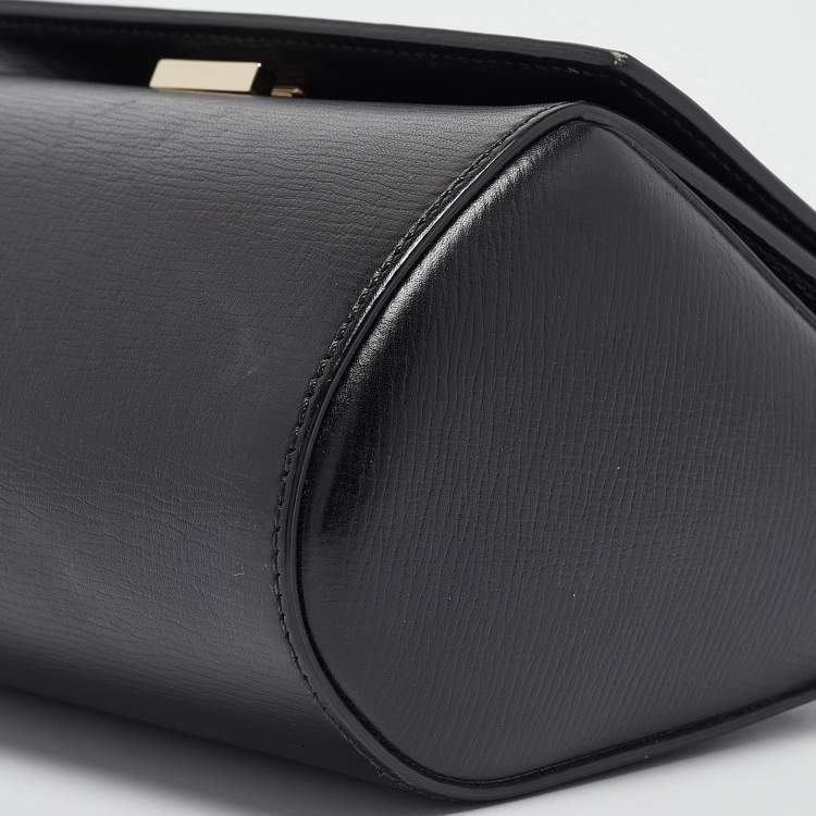 Pre Owned Givenchy Black Leather Mini Pandora Box Crossbody Bag