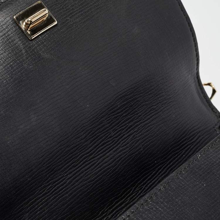 Pre Owned Givenchy Black Leather Mini Pandora Box Crossbody Bag
