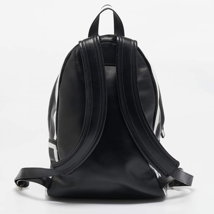 Pre Owned Givenchy Black Leather Graffiti Backpack