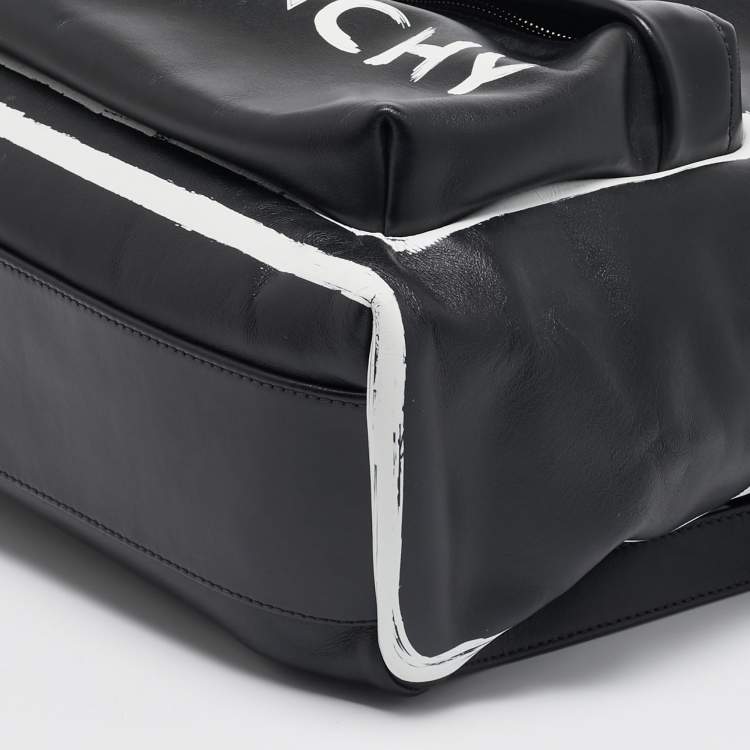 Pre Owned Givenchy Black Leather Graffiti Backpack
