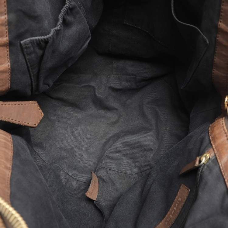 Pre Owned Givenchy Brown Textured Leather Small Tinhan Hobo Bag