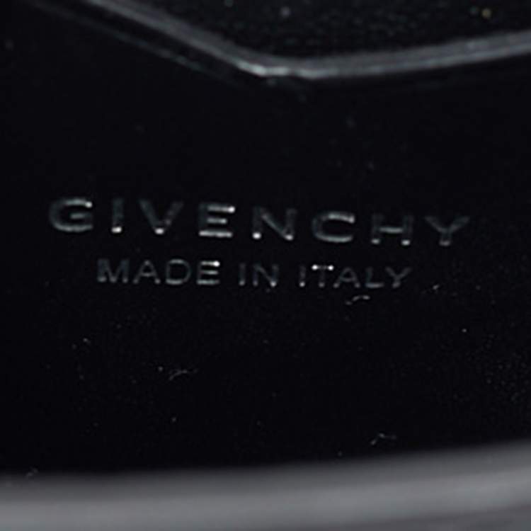 Pre Owned Givenchy Black Glossy Leather Mini 4G Crossbody Bag