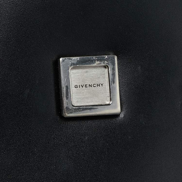 Pre Owned Givenchy Black Glossy Leather Mini 4G Crossbody Bag