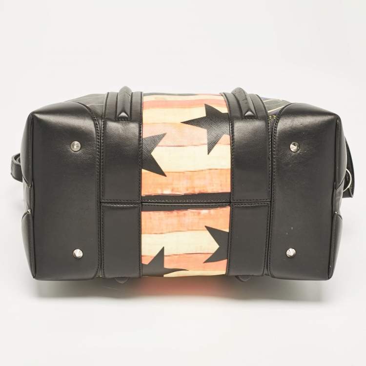 Pre Owned Givenchy Multicolor Coated Canvas and Leather Lucrezia American Flap Bag