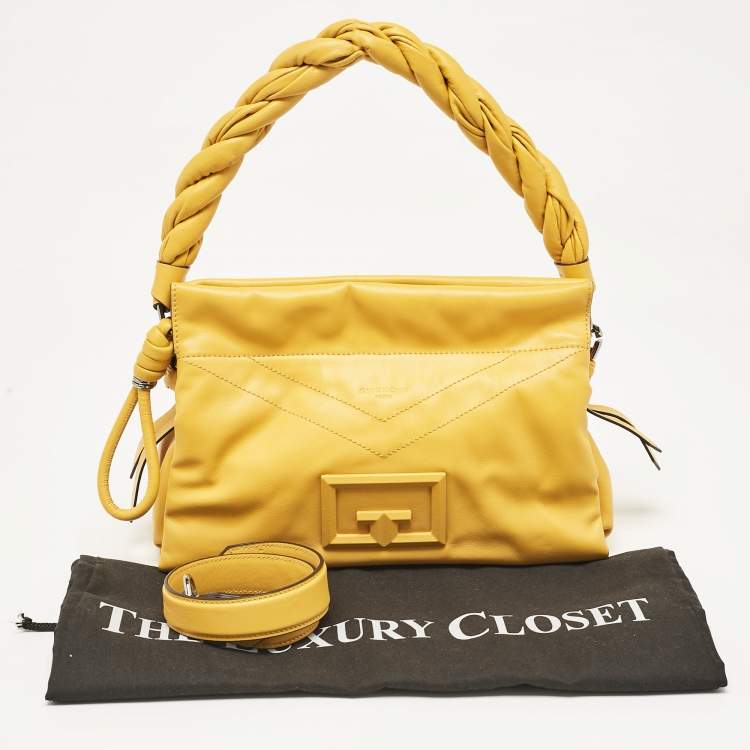 Pre Owned Givenchy Yellow Leather id93 Shoulder Bag