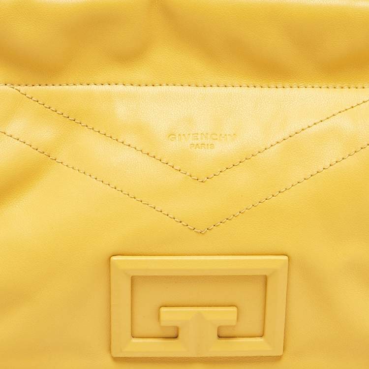 Pre Owned Givenchy Yellow Leather id93 Shoulder Bag