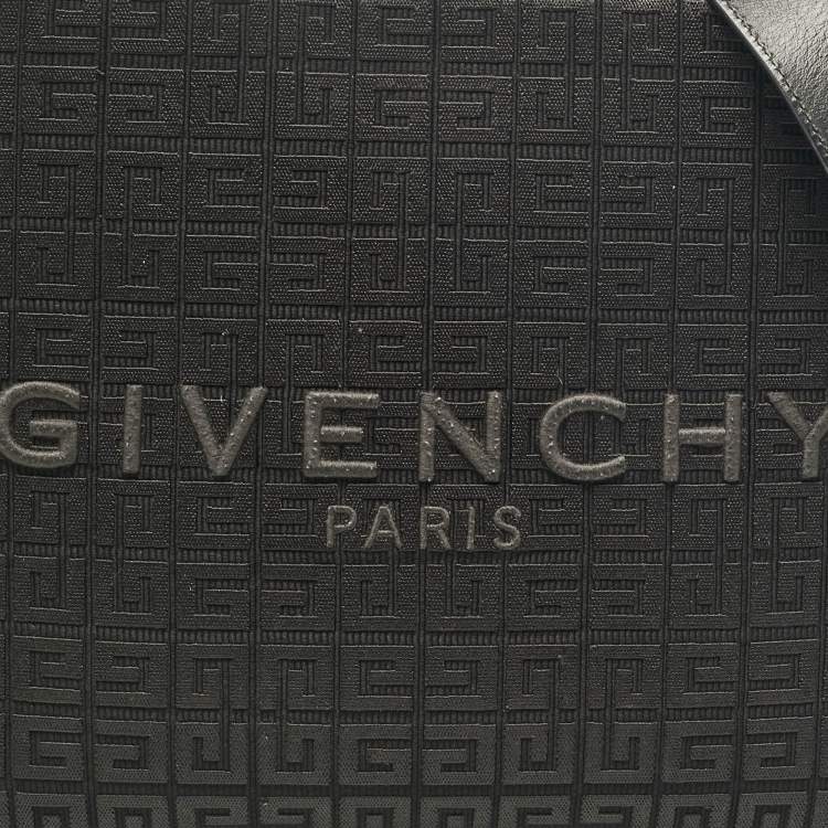 Pre Owned Givenchy Black Monogram Embroidered Canvas G Tote