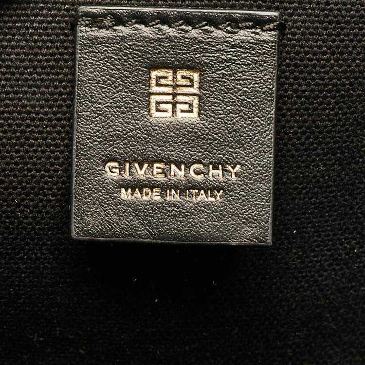 Pre Owned Givenchy Black Monogram Embroidered Canvas G Tote