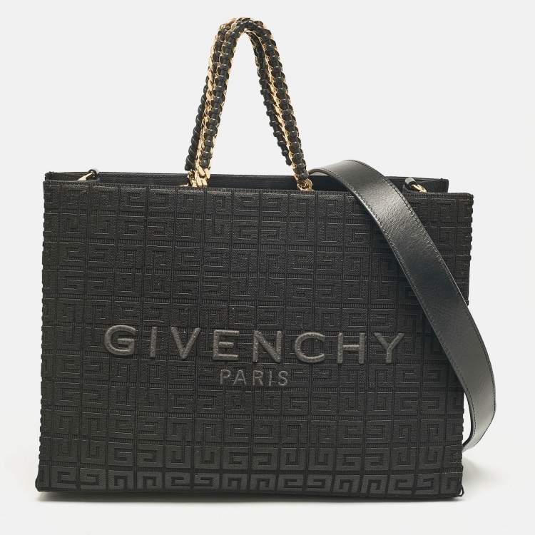 Givenchy Black Monogram Embroidered Canvas G Tote Givenchy | TLC