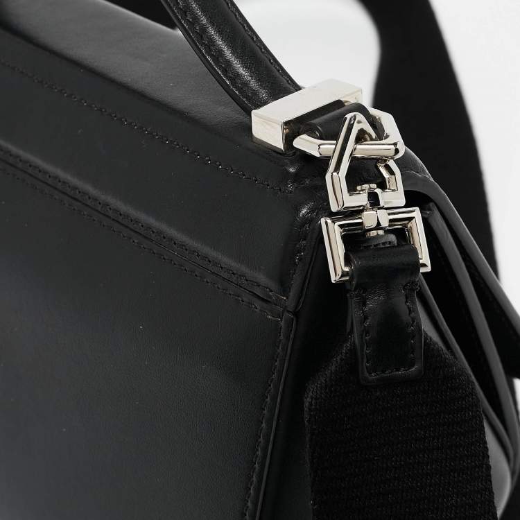 Pre Owned Givenchy Black Leather Mini Pandora Box Crossbody Bag