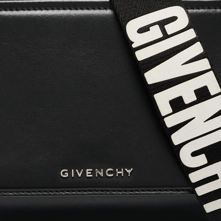 Pre Owned Givenchy Black Leather Mini Pandora Box Crossbody Bag