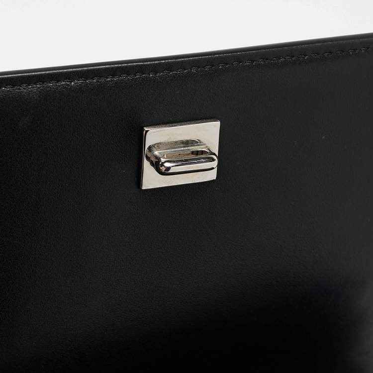 Pre Owned Givenchy Black Leather Mini Pandora Box Crossbody Bag