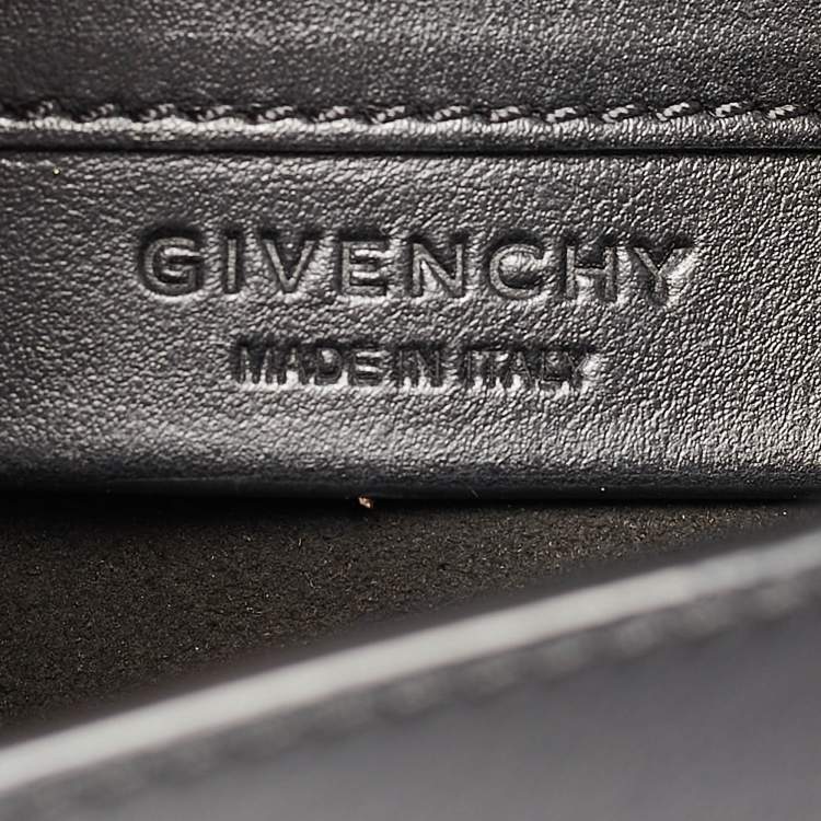 Pre Owned Givenchy Black Leather Mini Pandora Box Crossbody Bag