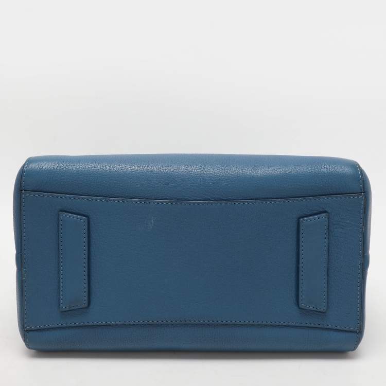 Pre Owned Givenchy Blue Leather Small Antigona Satchel