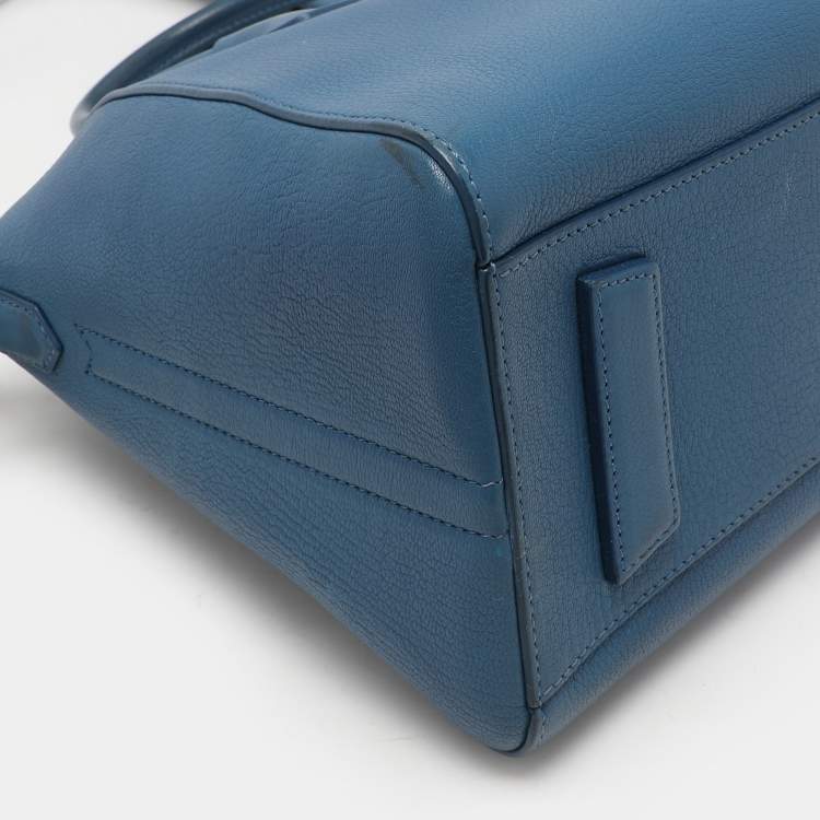 Pre Owned Givenchy Blue Leather Small Antigona Satchel