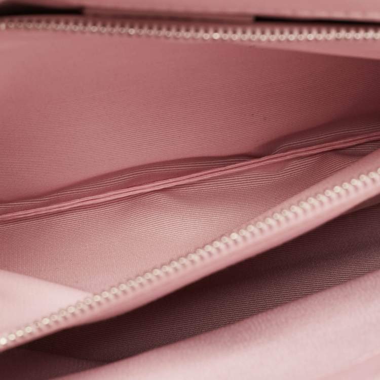 Pre Owned Givenchy Pink Embossed Leather Large 4G Shoulder Bag