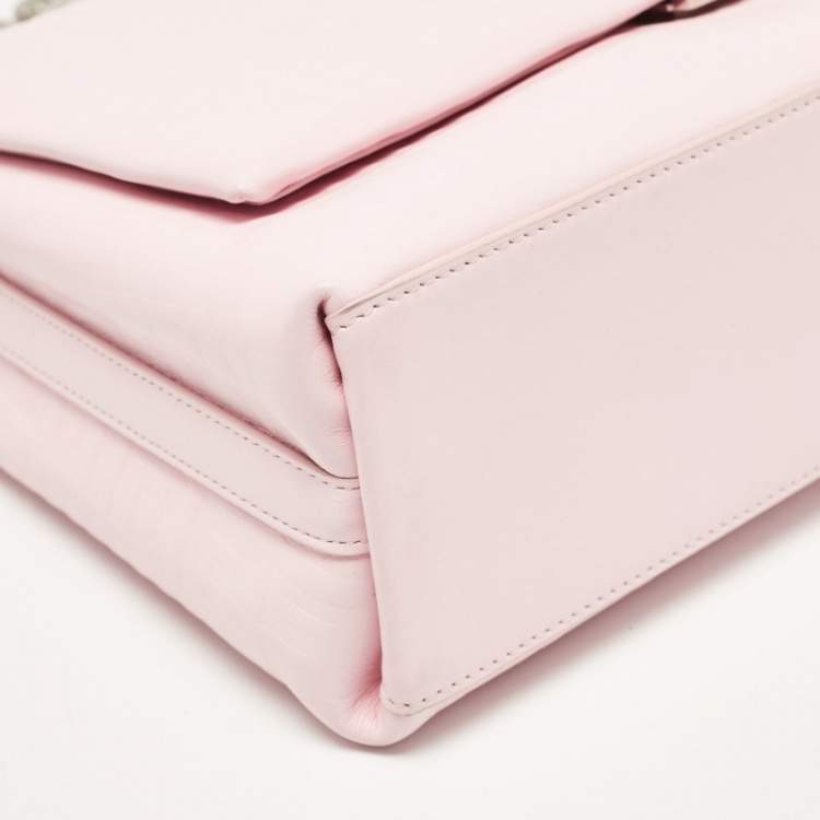 Pre Owned Givenchy Pink Embossed Leather Large 4G Shoulder Bag