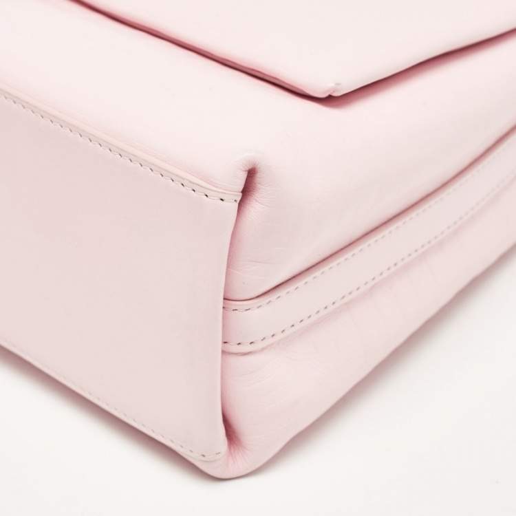 Pre Owned Givenchy Pink Embossed Leather Large 4G Shoulder Bag