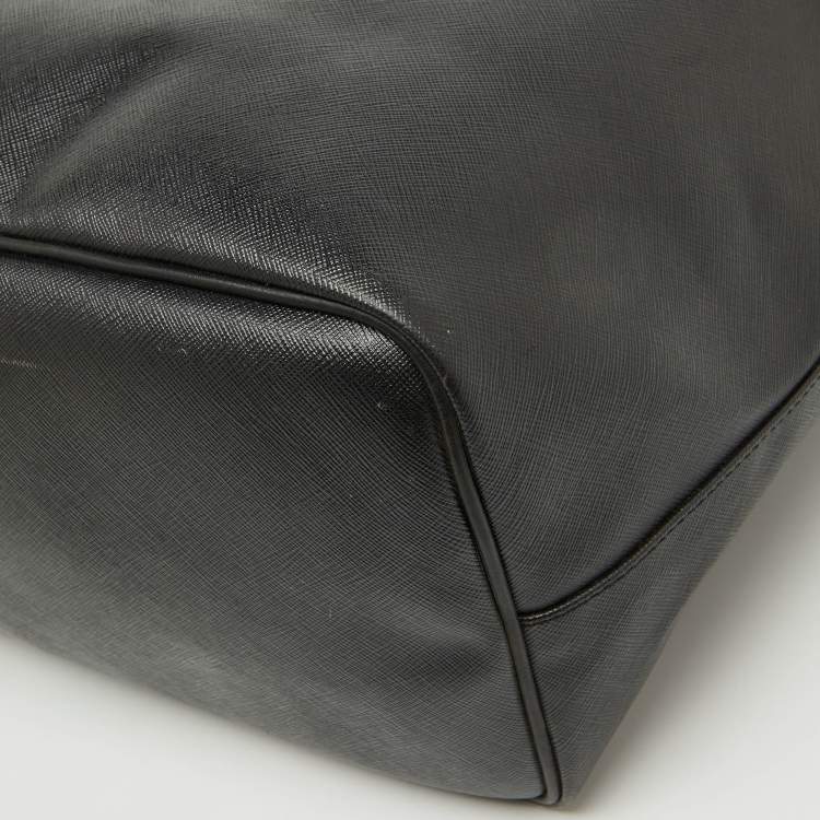 Pre Owned Givenchy Black Leather Antigona Rottweiler Print Shopper Tote 