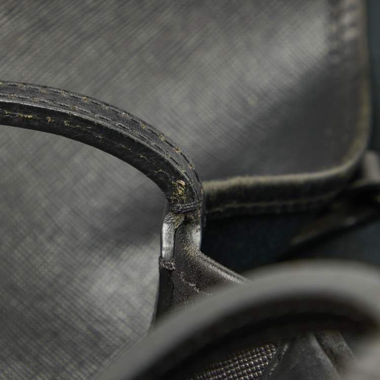 Pre Owned Givenchy Black Leather Antigona Rottweiler Print Shopper Tote 