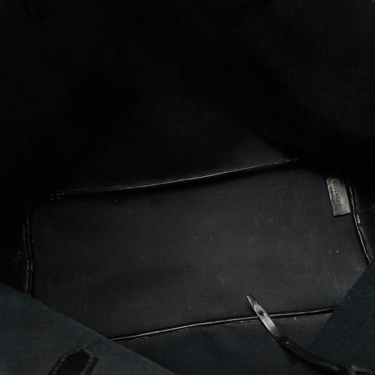 Pre Owned Givenchy Black Leather Antigona Rottweiler Print Shopper Tote 