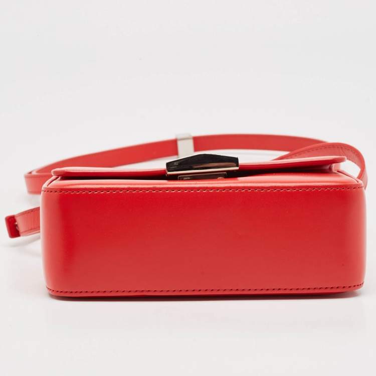 Pre Owned Givenchy Red Leather Mini 4G Crossbody Bag