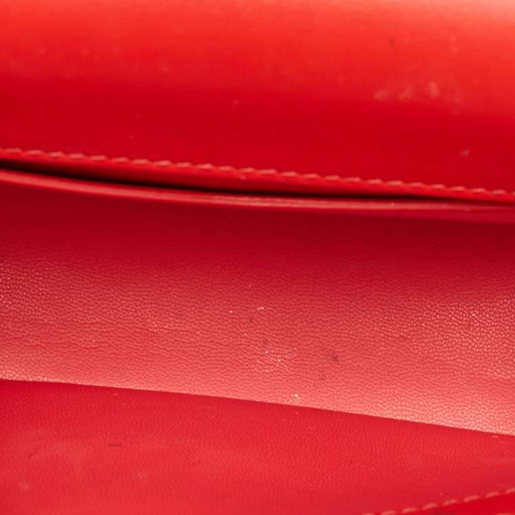 Pre Owned Givenchy Red Leather Mini 4G Crossbody Bag
